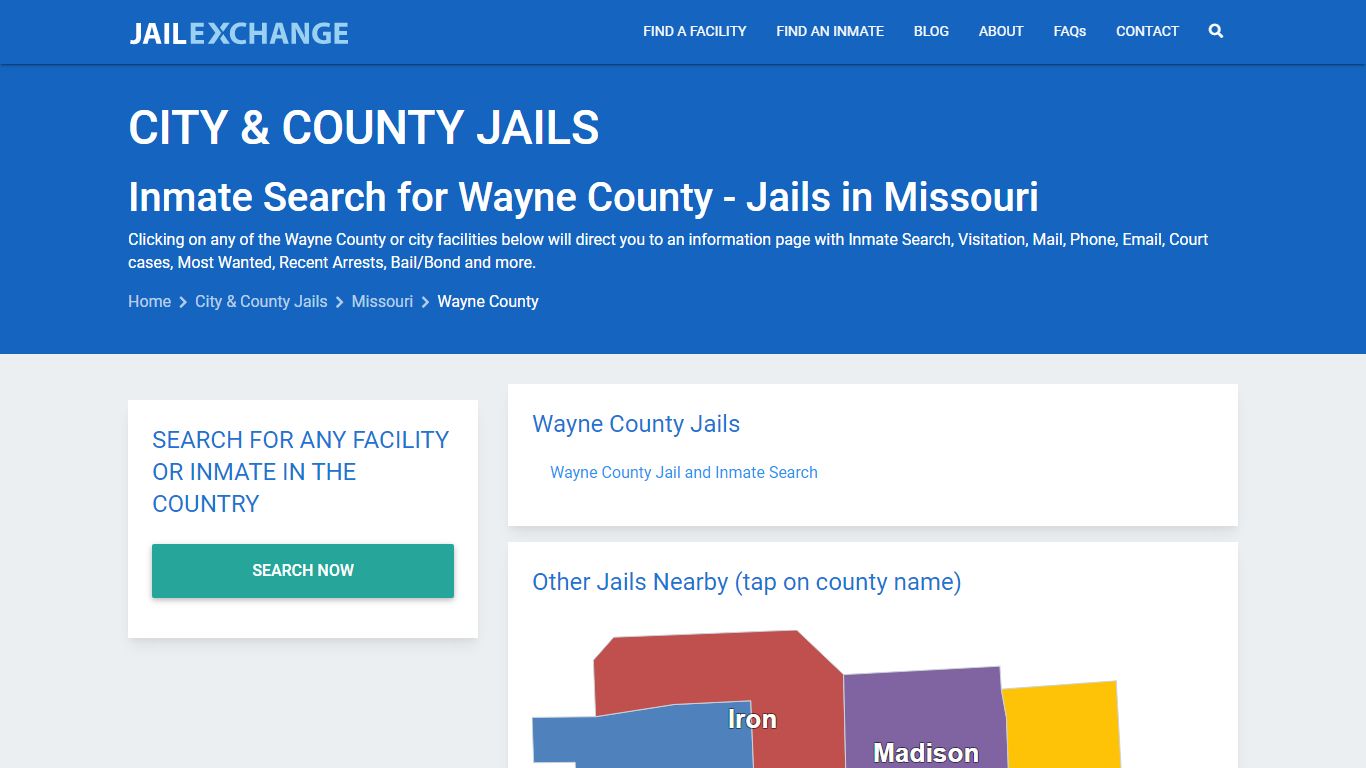Inmate Search for Wayne County | Jails in Missouri - Jail Exchange